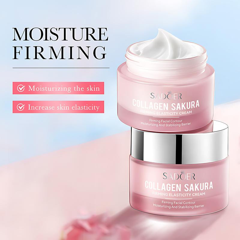 Collagen Sakura Firming Elasticity Face Cream,Moisturizing the Skin,Increase Facial Skin Elasticity