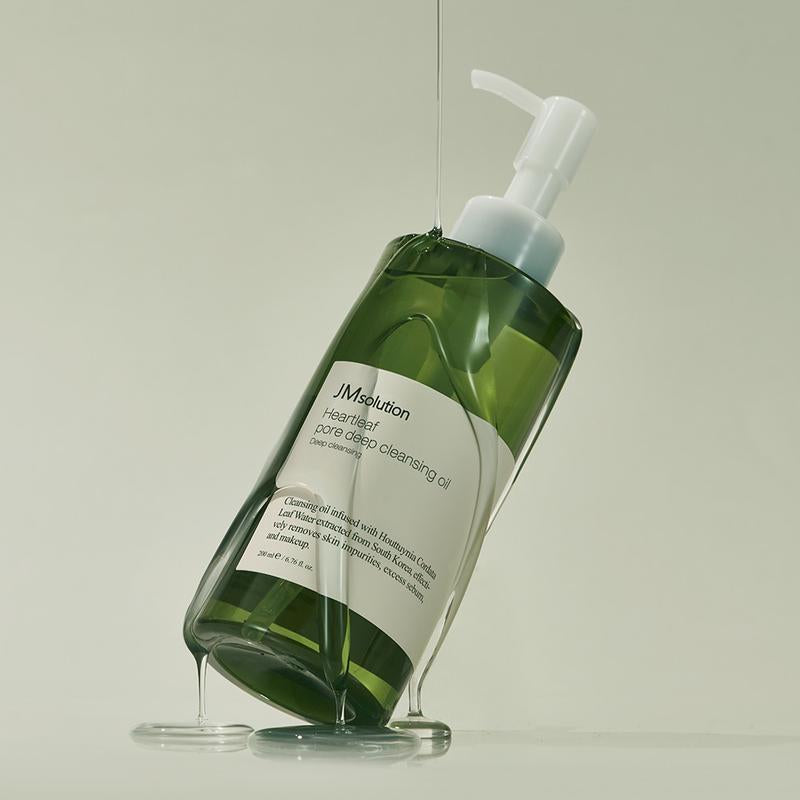 HEARTLEAF PORE DEEPCLEANSING Oil，Daily Cleansing Oil for All Skin Type，Removes Skin Impuritiesexcess Sebum and Makeup，Strengthens Skinmoisture Barrier