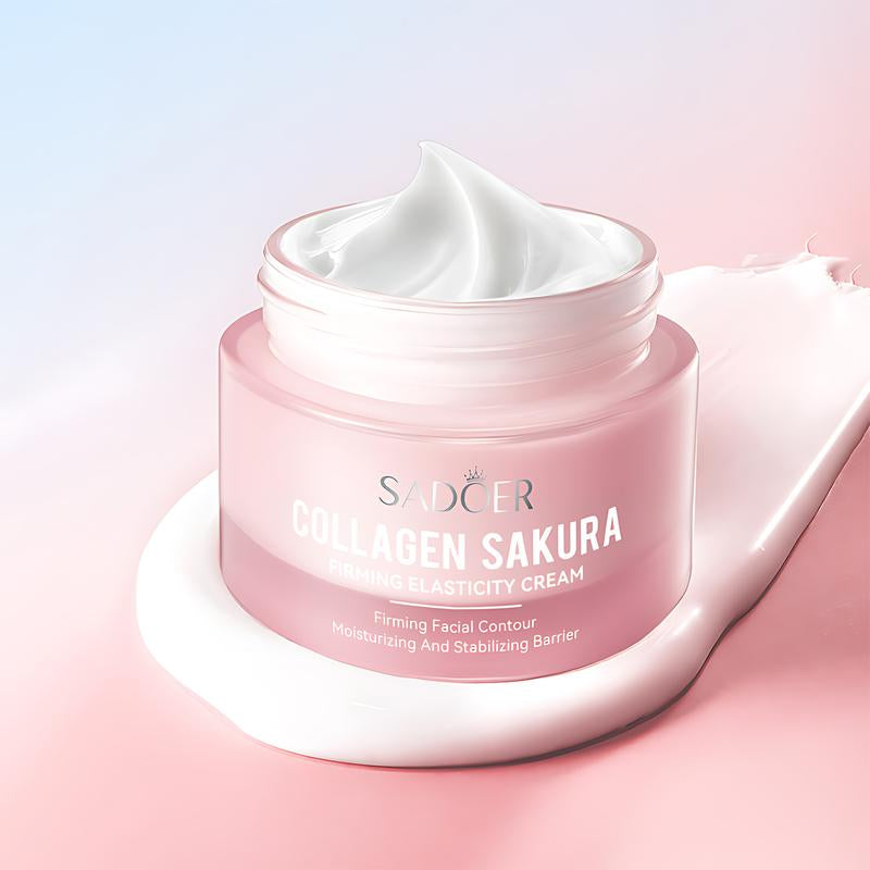 Collagen Sakura Firming Elasticity Face Cream,Moisturizing the Skin,Increase Facial Skin Elasticity