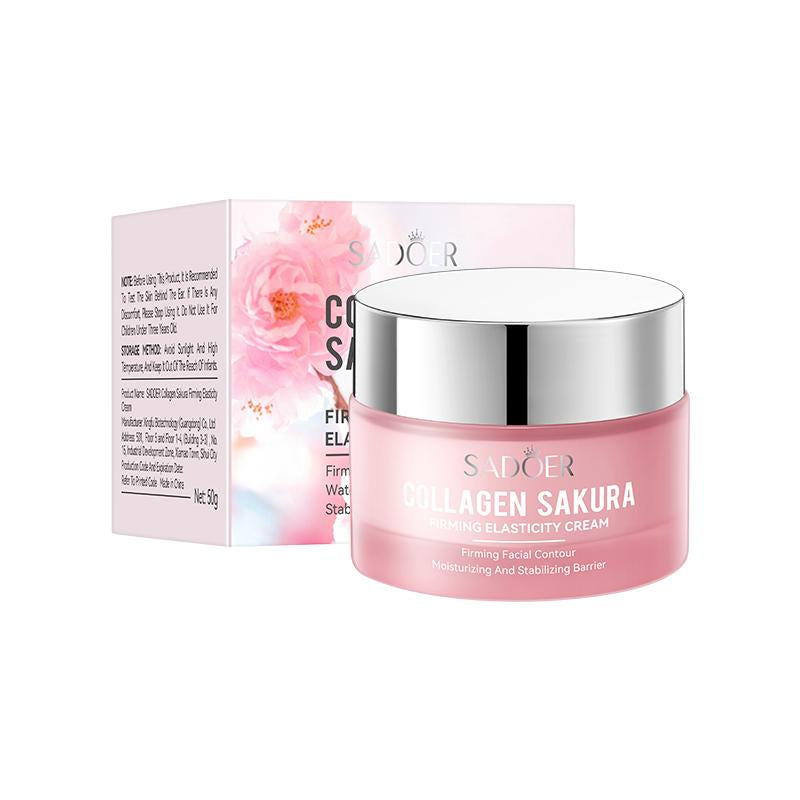 Collagen Sakura Firming Elasticity Face Cream,Moisturizing the Skin,Increase Facial Skin Elasticity